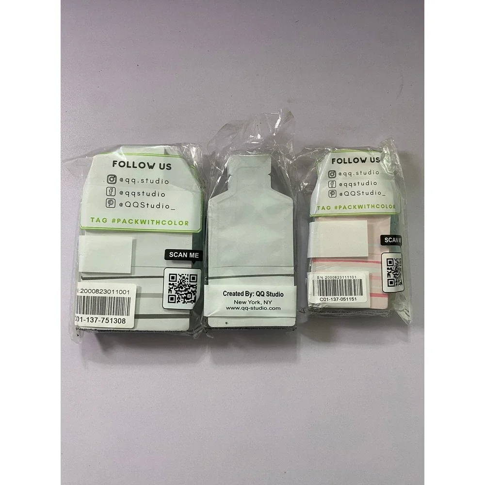 QQ Studio Colorful Packaging Supplies Lot of 3 Sealed Boutique‎ Bags